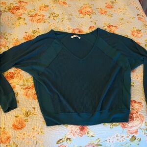 We The Free Teal Knit Top